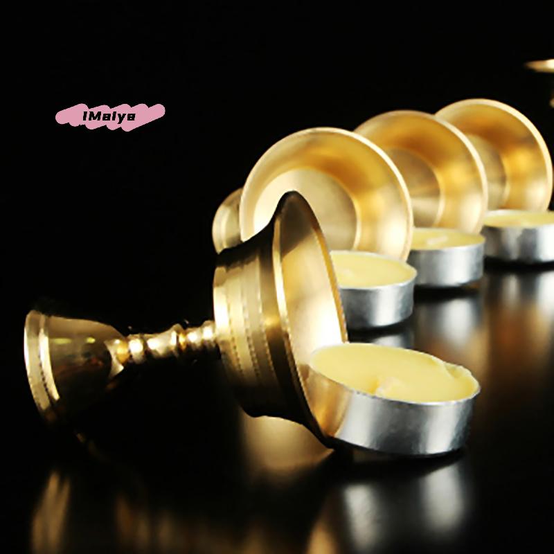 M-1PC Retro Brass Candle Holders Copper Butter Lamp Holder Long Lamp Candlestick Put Candle Copper Cup Home Wedding Decor