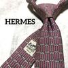 Used 【Rare】Hermes HERMES Tie Light Bordeaux All-over Pattern 100% Silk