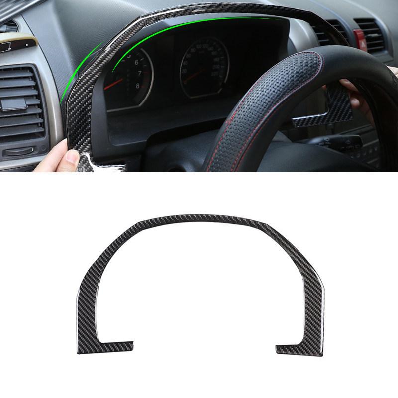 For Honda CRV 2007 2008 2009 2010 2011 Car Carbon Fiber Interior Steering Wheel Dashboard Panel Frame Cover Trim