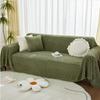 Anti Cat Scratch Large Sofa Cover Ins Style Winter Plush Sofa Towel Solid Color Full Coverage Sofa Blanket Full Cover