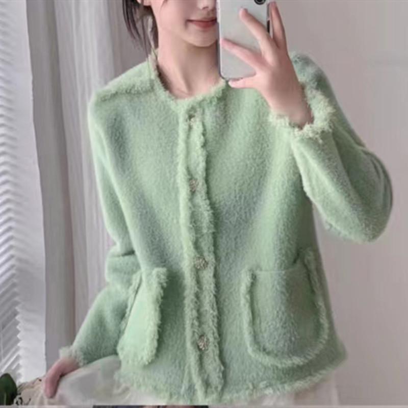 Women's Fashion Casual Solid Color Print Autumn Winter Long Sleeve O-Neck Sweaters