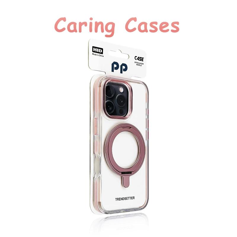 

For iPhone 17 Pro Max Case Blue Magnetic 360 Stand Acrylic Shockproof Compatible with iPhone 16 15 14 13 iPhone 16 Pro