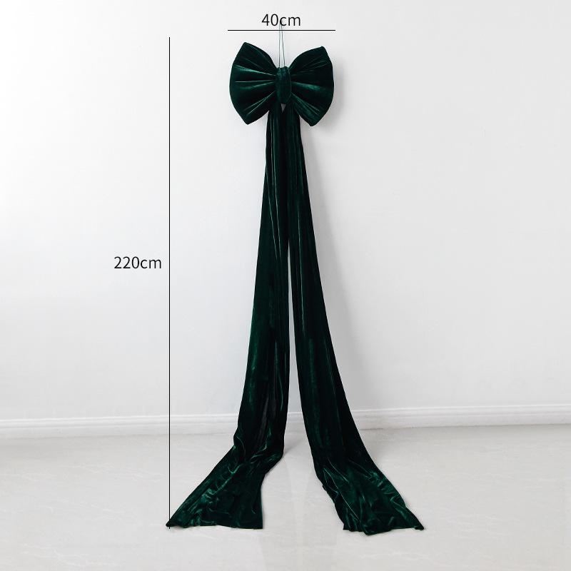 NUCHI Velvet Super Large Christmas Tree Bow Decoration Pendant