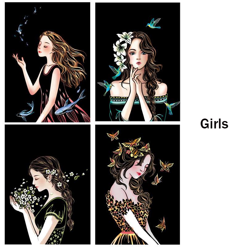 

Новый Скретч-бук для рисования, Волшебная бумага для рисования, Палочка для рисования, Детская игрушка для взрослых Girls