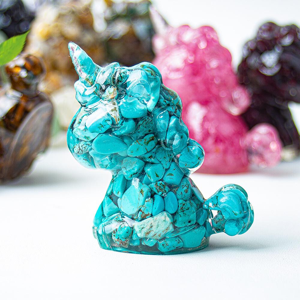 Unicorn Resin Art Decor With Lighttransmitting Material For Modern Interior And Collectors Gift