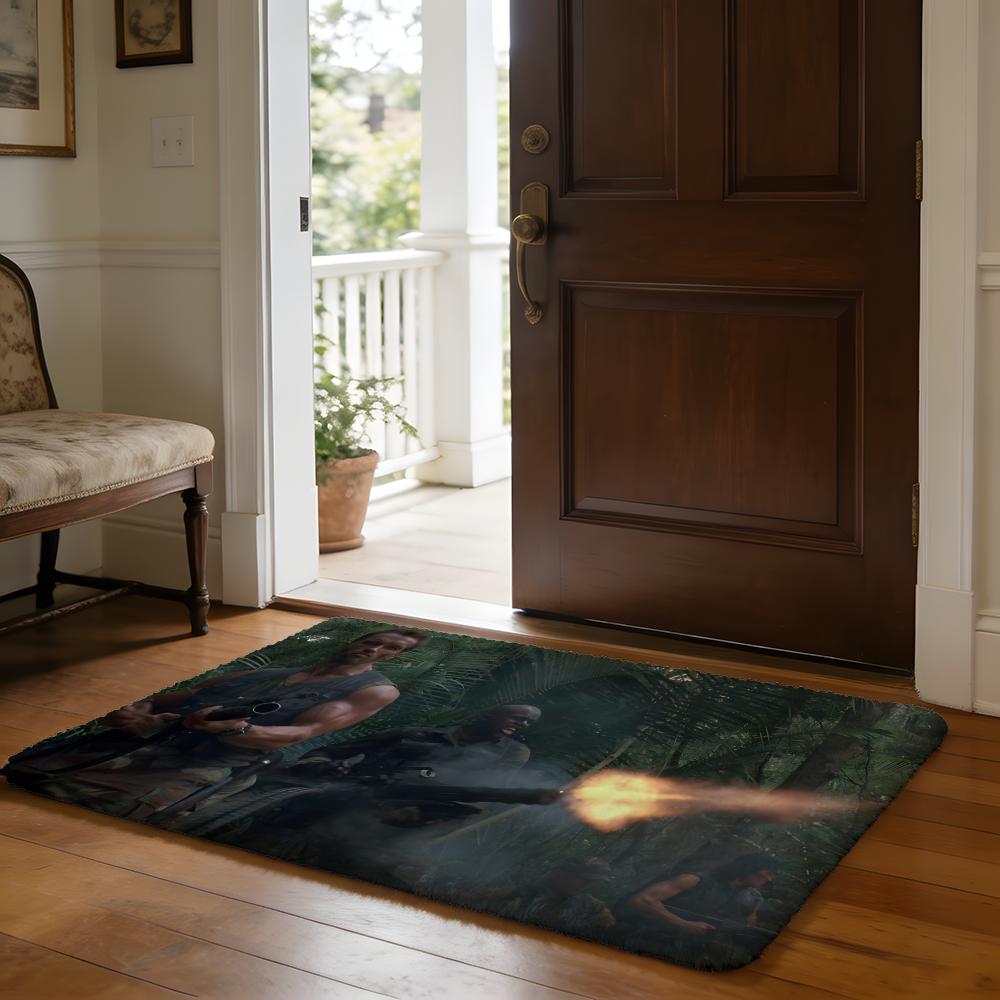 Floor Mat Soft Flannel Rug Non Slip Absorbent Mat for Bathroom Bedroom Home Decor The Predator Classic Movie
