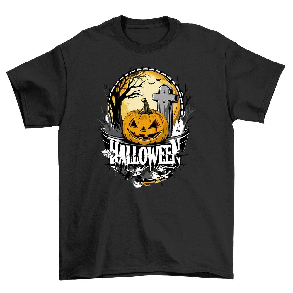 Spooky Halloween_273 Jack-o'-Lanter N T-shirt - Funny and Festive! Unisex 100% Co