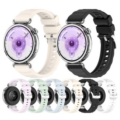 Silicone Watch Strap Replacement Compatible for Huawei Watch GT 6 41MM Adjustable Waterproof Breathable Women Men Smartwatch Sport Wristband