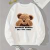 CLoose Sweatshirt Casual Long Sleeve Women Autumn and Winter Cartoon Bear Comfortable Pullover Crewneck Loose Female Clothes