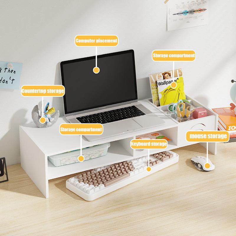 Computer Monitor Height Rack, Home Office Storage Rack, Computer Desktop Creative Storage Rack, Office Storage Supplies