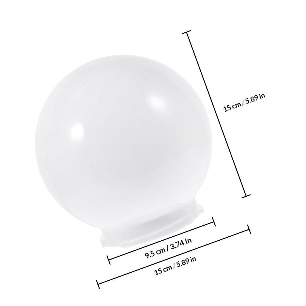 

2Pcs Premium Acrylic Globe Lampshade for Outdoor Yard Garden Wall Lamp Post Mount Light Cover Replacement Lamp Shade Light Bulb білий