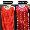 Ventaglio da Palco Classico Multicolore Lungo Ventaglio di Seta Ventaglio Luminoso da Danza Halloween
