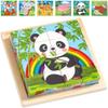 6-in-1 Wooden Cube Puzzle, 3D Montessori Educational Toy for Toddlers, Develops Hand-Eye Coordination, Perfect for Boys & Girls Ages 1-4