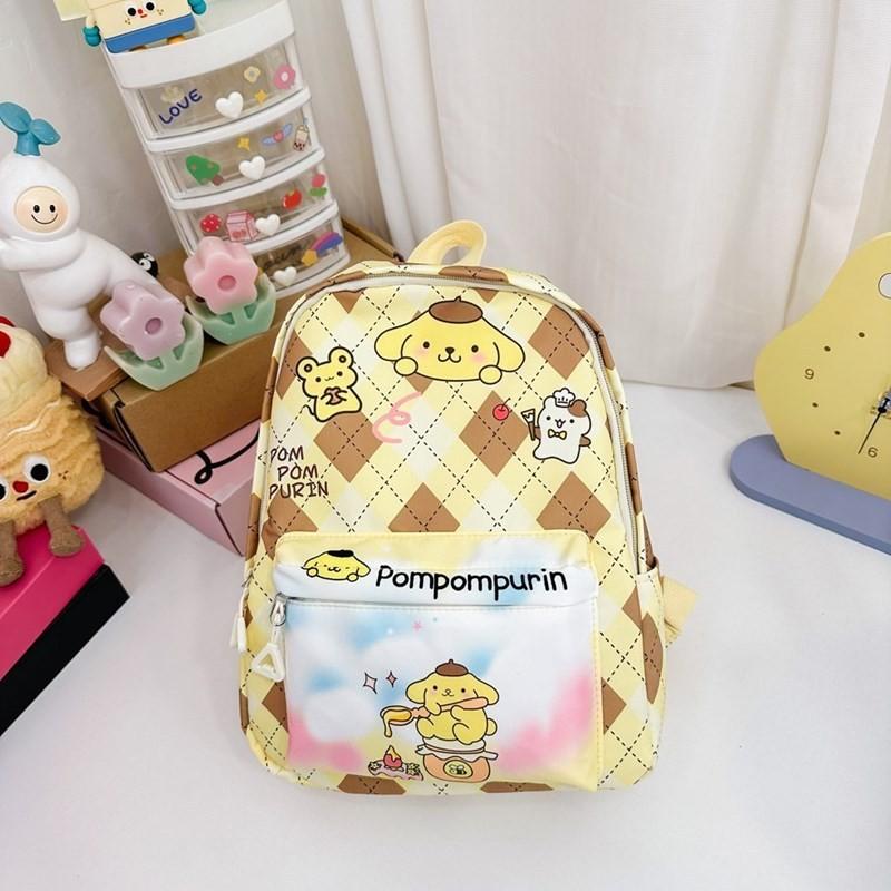 Adorable Cartoon Nylon Backpack For Kids With Cute Anime Characters And Fun Design