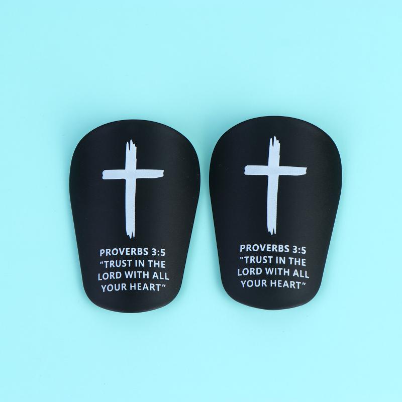 1Pair Christ Shin Guards With Bibleverse Soccer Football Protective Pads For Adults & Youth, Inspirational Sports Gear