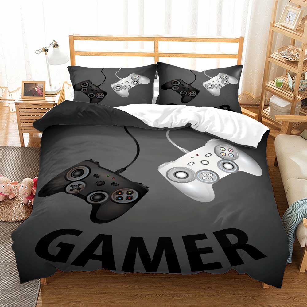 Print Game Bedroom Bedclothes Pillowcases Duvet Cove Set For Boy Fashion Design Teenager Bedding Set For Boys Full Twin Queen