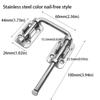 Stainless Steel Door Lock No-drill Safety Barrel Bolt Non Perforated Buckle  Bathroom Doors