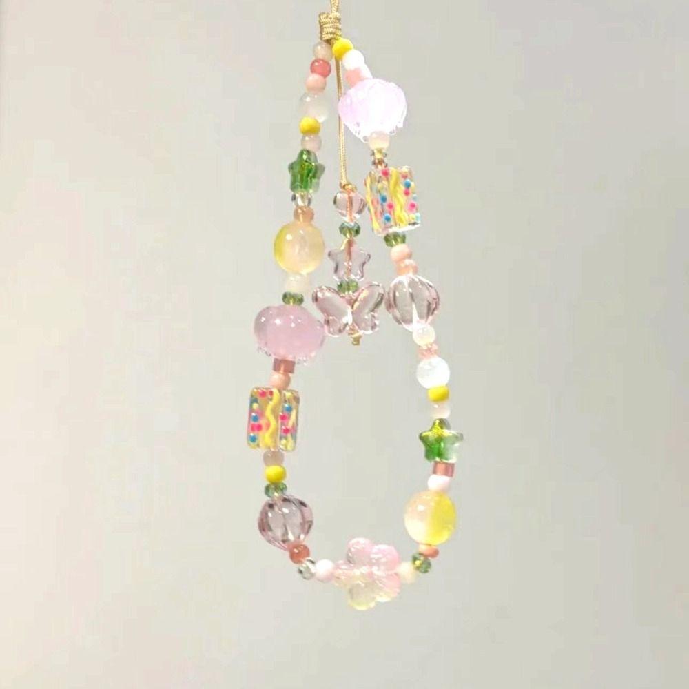 Hanging Rope Phone Wrist Strap Phone Charm Cellphone Lanyard Butterfly Phone Chain  Jewelry Gift