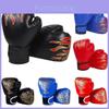 Tiger Flame Print Childrens Boxing Gloves Pu Material For Kids And Teens With Impact Protection For Training