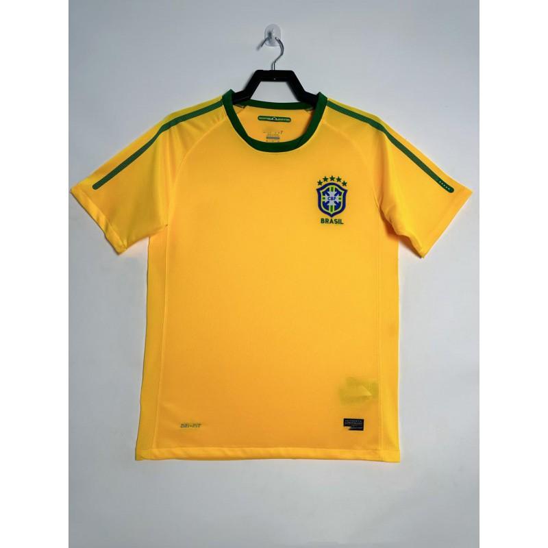 Brazil Retro Football Jersey Classic Short Sleeve Sportswear Men