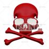 1 Stück Auto Styling Lustiger Totenkopf 3D Metall Chrom Zinklegierung Klebendes Emblem Auto Karosserie Kofferraum Kotflügel Abzeichen Aufkleber Decal Auto Zubehör
