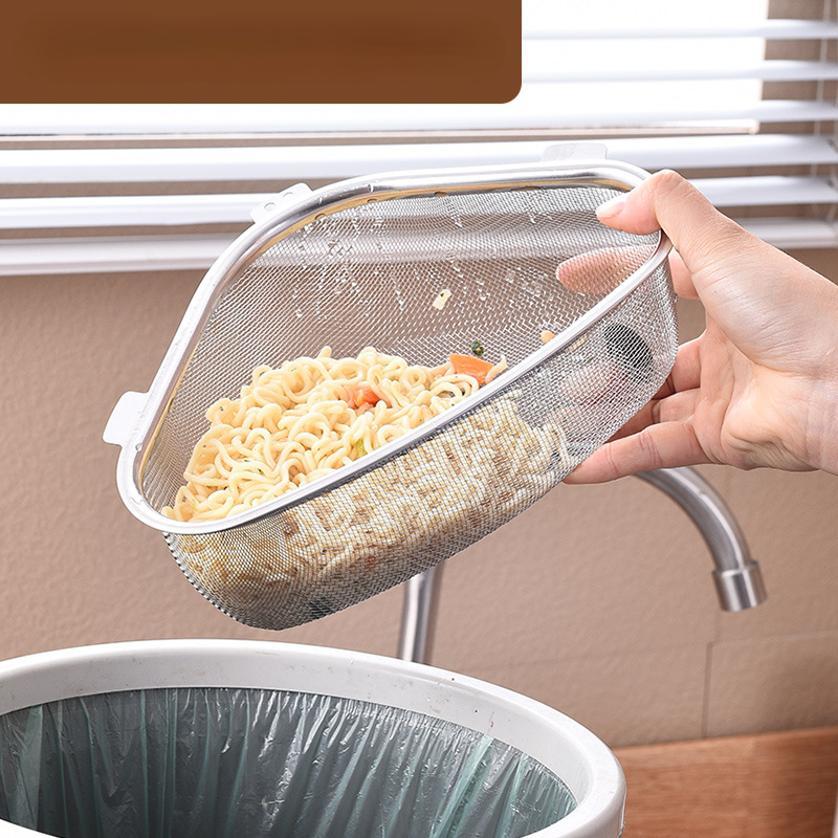 Drain Basket Stainless Steel Kitchen Supplies Household Sink Hanging Non Perforated Storage Rack Multi Functional Drip Basket