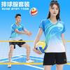 Quick-Dry Volleyball Uniform Set Training Competition Unisex Adult Sports Jersey Shorts Team Wear