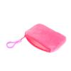 Cute Candy Color Plush Coin Purse Women Minimalist Square Change Pouch Wallet Headphone Bag Key Holder