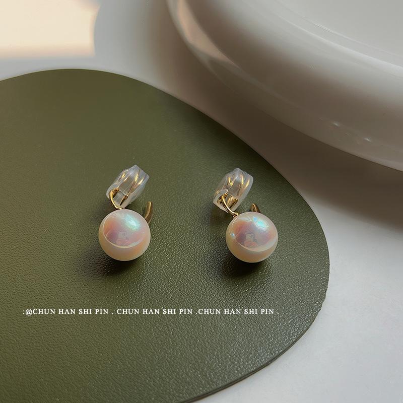 

French pearl ear clips U-shaped without ear piercings, high-end sense, niche daily fashion temperament, earrings, painless mosquito coil disc