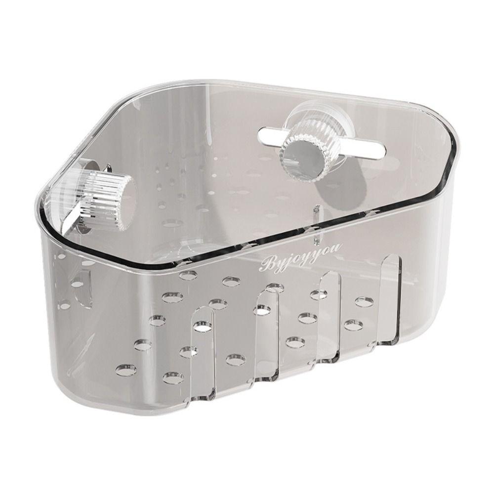 Multi Functional Bathroom Suction Cup Corner Shelf Wall Mounted Soap Drying Rack  Kitchen Supplies