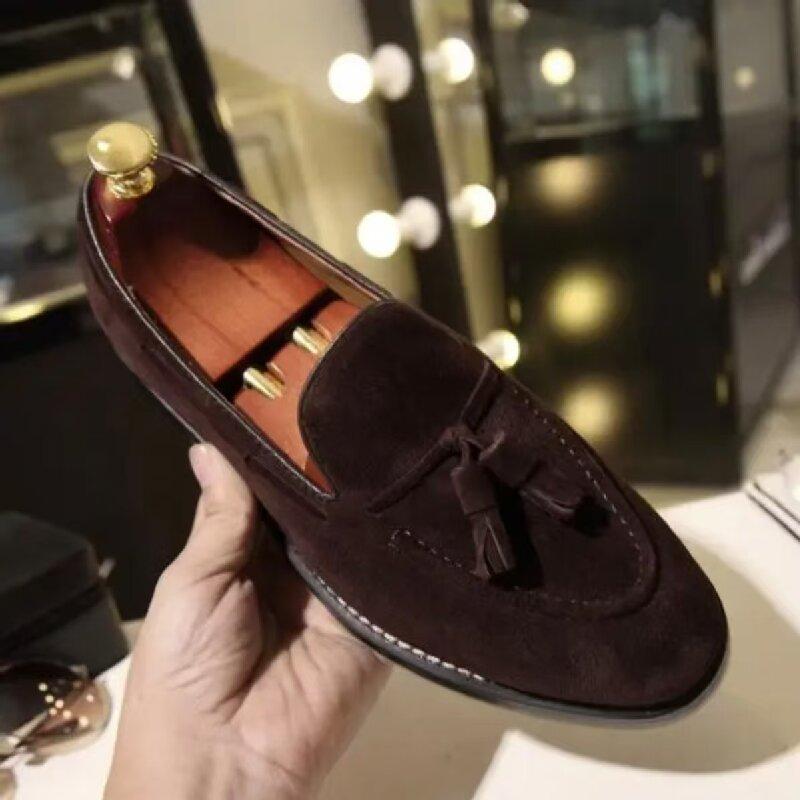 Fashion Fashionable Men Tassel Shoes Luxurious Comfortable Fashionable Versatile Small Leather Shoes Men Business Shoes In Sizes 38-48