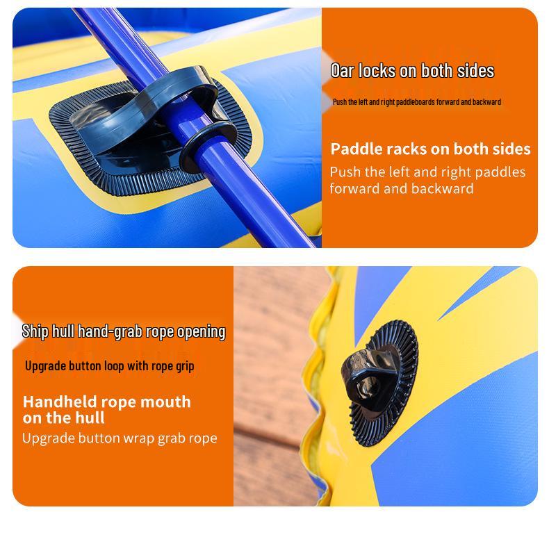 Double-Person Inflatable Kayak: Thickened for Rafting & Fishing