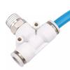 Pneumatic T-Type Threaded Air Hose Connector - MPB Sizes 4-12 M5/01/02/03