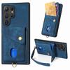 Case for Galaxy S26 Ultra - Leather/PU, Blue, With Stand