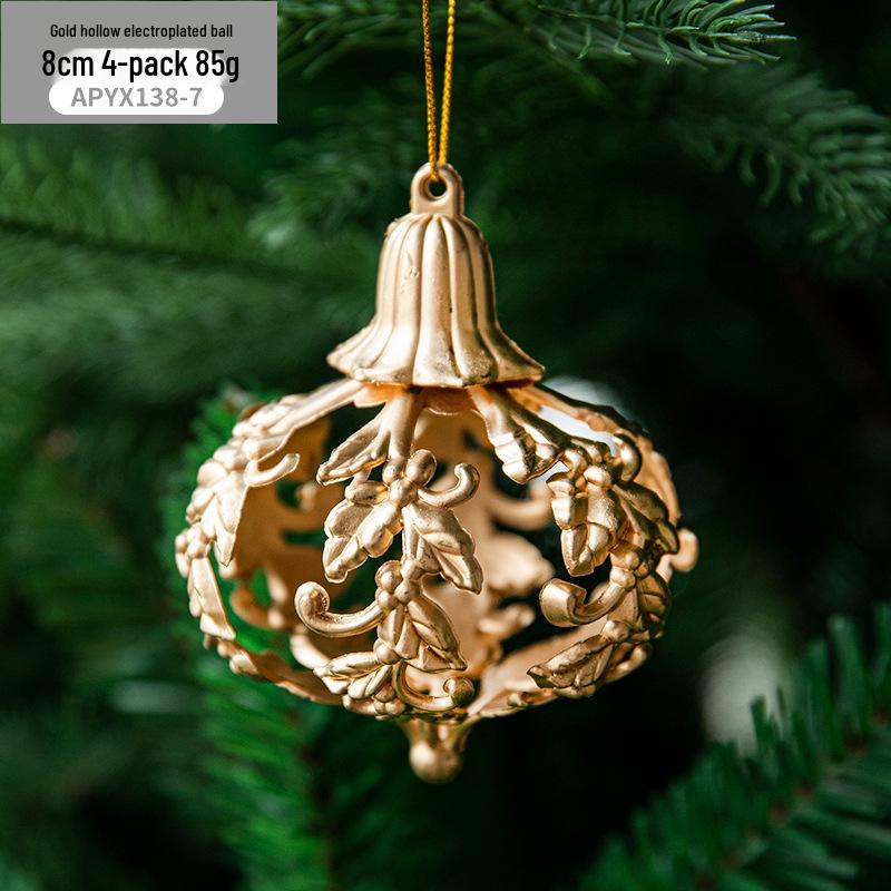 Gangheng Gold Star Pendant and Irregular-Shaped Christmas Tree Ornaments Set