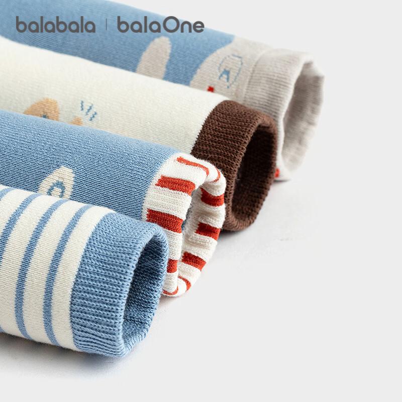 BalaBala Kids Winter Warm Cotton Terry Socks (4 Pairs)