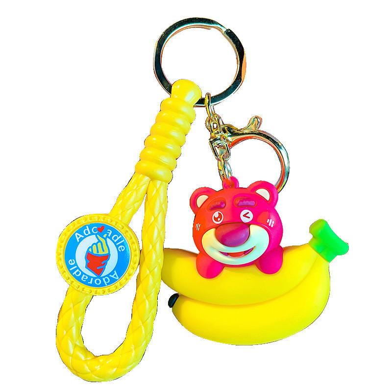 Adorable Cartoon Strawberry Bear Keychain Creative Gift Bag Charm For All Occasions
