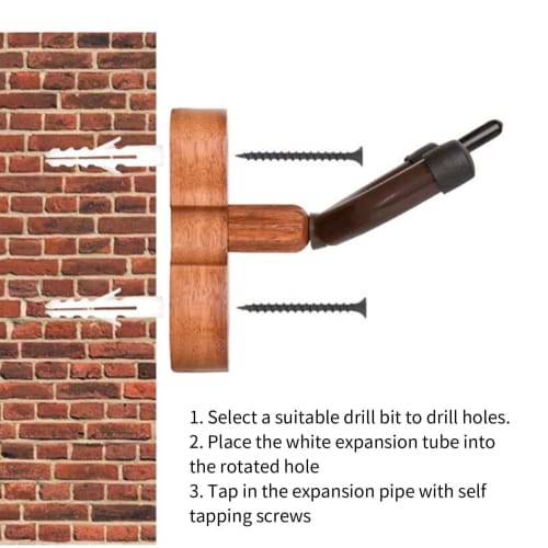 Wall Mount Guitar Holder, Wall Guitar Hanger, Mahogany Violin Hook with Screws, Guitar Wall Mount Hook, Violin-Shaped Hook Stand for Stringed Instrume