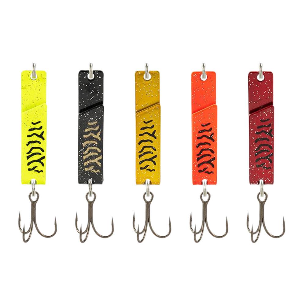 5 Stück künstliche Hartköder mit Box Angelköder Wobbler Crankbait für Barsch Forelle Lachs