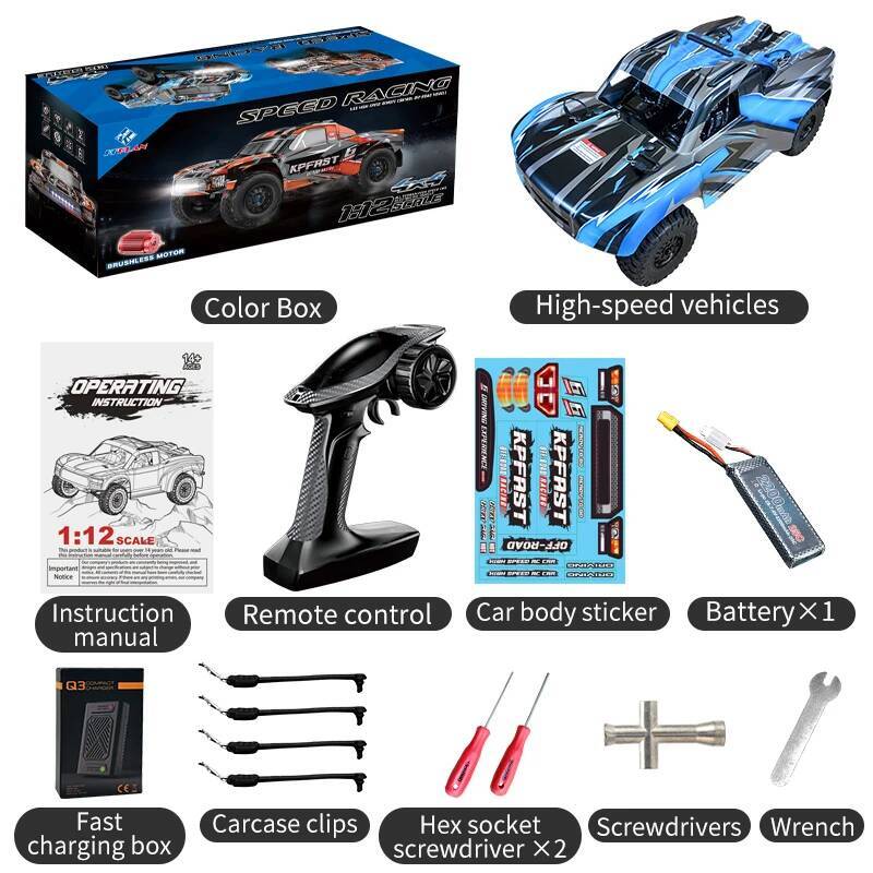 KF16/17 Brushless RC Short Course Truck High-Speed Rally Racer Full Proportional Remote Control Off-Road Model Car for Adults