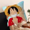 Poszewka na poduszkę z motywem Monkey D. Luffy'ego z One Piece Ekskluzywna edycja limitowana dla fanów anime Dekoracja tematyczna ze skarbami do sypialni pokoju w akademiku