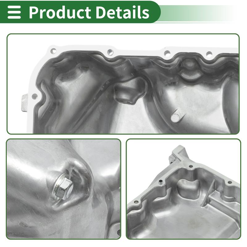 UXCELL Auto Car Engine Oil Pan Vehicle Aluminum Oil Pan Sump Transmission Oil Pan for Honda Odyssey 2007 No.11200RDJA00
