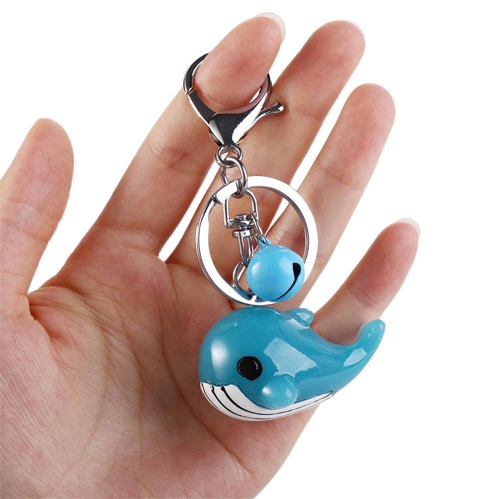 Interior Accessories Packaging Decoration Bag Charm Resin Car Key Ring Bag Pendant Keys Holder Dolphin Blue Whale Keychain
