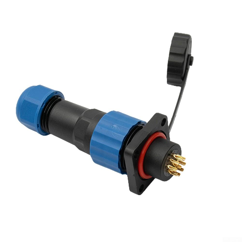 SP16 Square-Panel Mount IP68 Water-Proof Plug/+Socket Circular-Connector 2-9pin