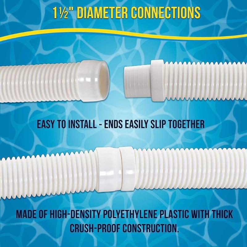 Professional Flexible SpiralsVersatile Swimming Pool Cleaner Robot Hose 3.8cm Compatible for Navigator Vac Pool Supplies