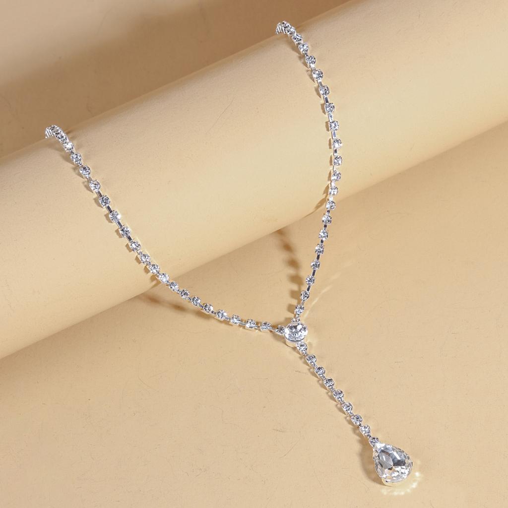 Bridal Necklace Set Wedding Matching Earrings Necklace Jewelry Two-piece Set