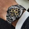 OLEVS Watch Men's Automatic Arm Watch Men's Black Popular Watch Automatic Belt 3 ATM Water Resistant Luminous Calendar Date Skeleton Fashion Black