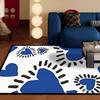 Blue Abstract Carpet for Living Room Modern Luxury Decoration Home Rugs for Bedroom Big Size Non-slip Easy Cleaning Floor Mat