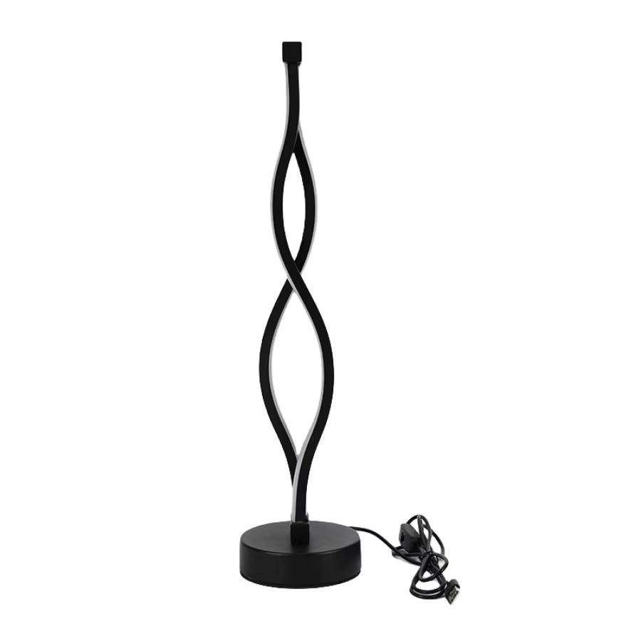 

1шт скандинавская настольная лампа прикроватная лампа для спальни минималистская креативная художественная атмосфера настольная лампа, минималистская регулируемая светодиодная настольная лампа Tricolor чёрный