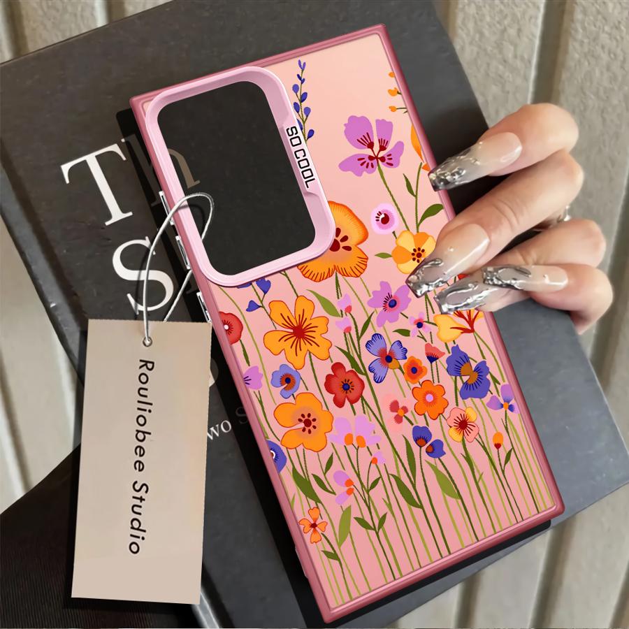 Pretty Flower Phone Cover Case for Samsung Galaxy S25 Note 20 Ultra S21 S23 S24 FE S22 S23 Ultra S25Edge S20 Plus
